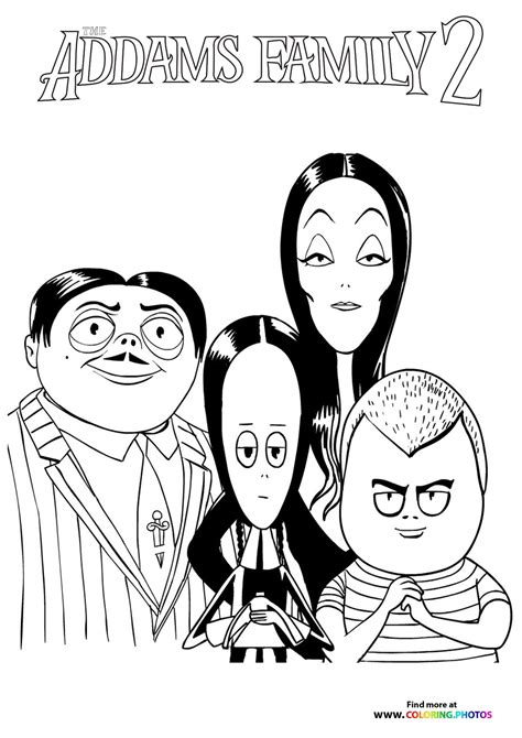 ausmalbilder addams family|The Addams Family Coloring Pages